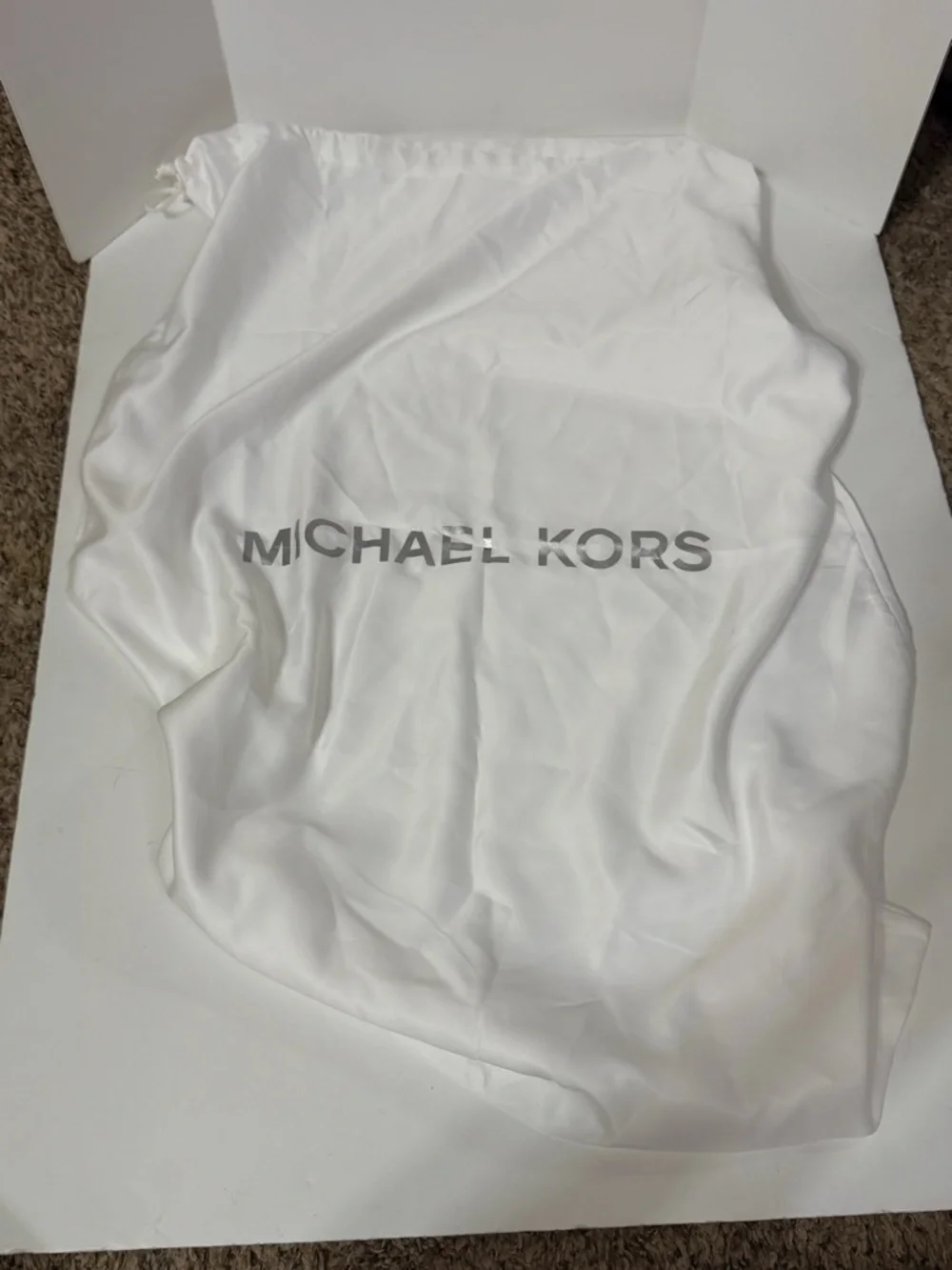 Michael Kors White Drawstring Logo‎ Dust Bag